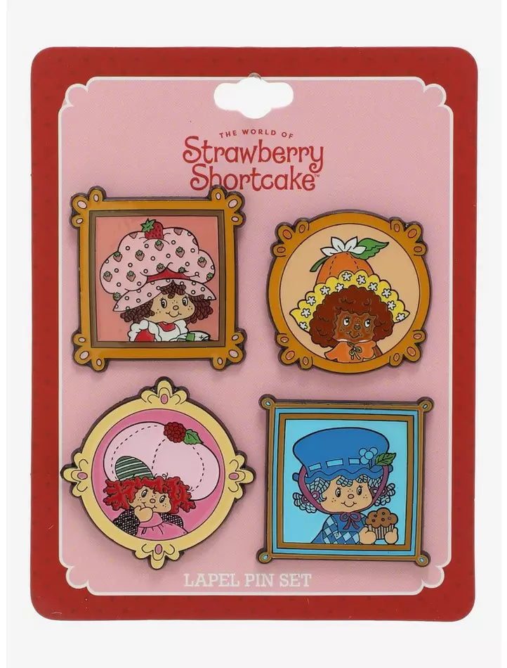 Strawberry Shortcake Characters Frame Enamel Pin Set of 4