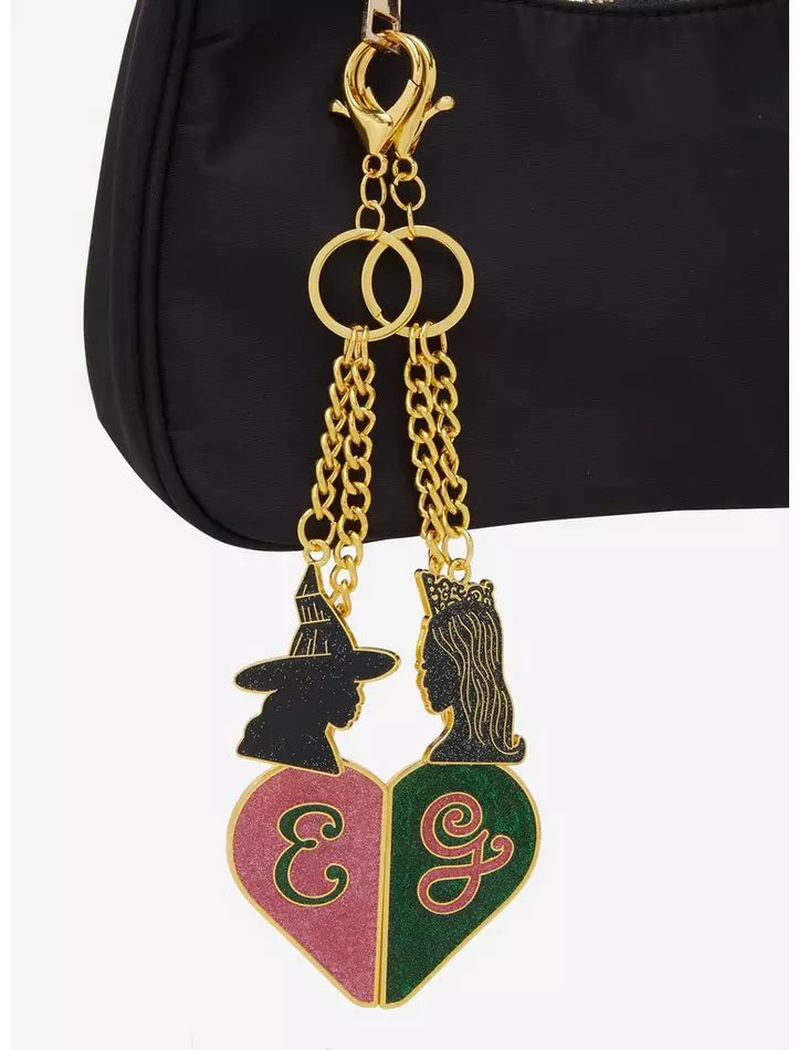 Wicked Glinda & Elphaba Magnetic Heart Bestie Keychain Set