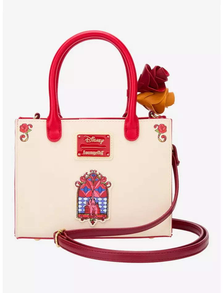 Loungefly Beauty and the Beast Belle Stained Glass Crossbody Bag