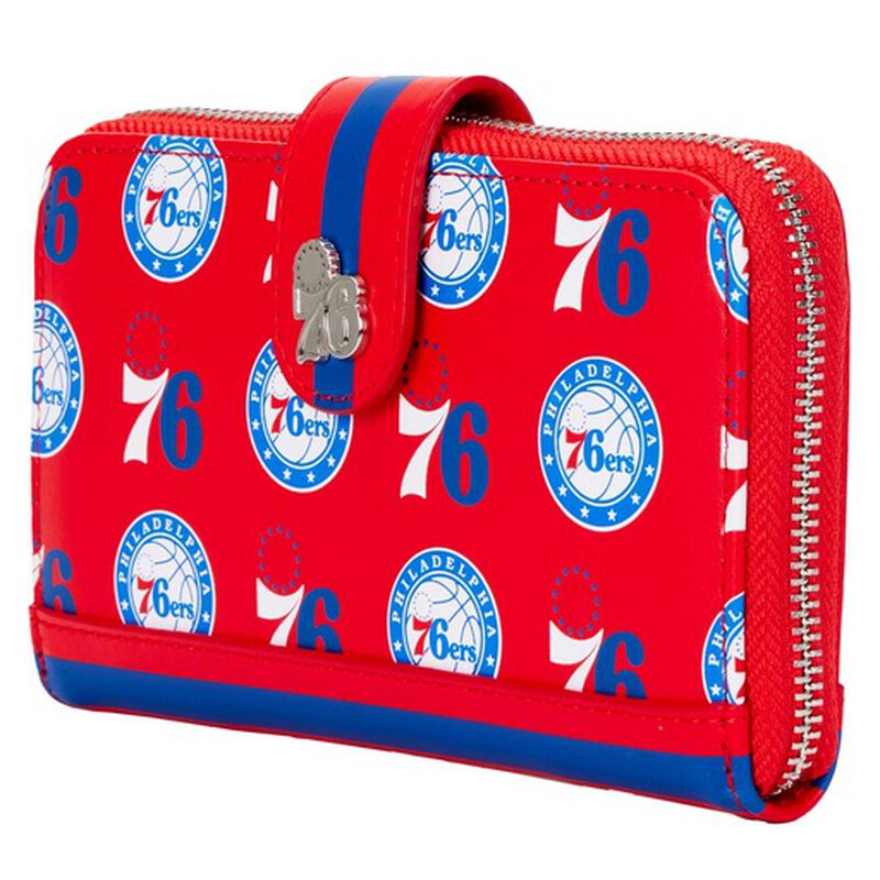 Loungefly NBA Philadelphia 76ers Logo Zip Around Wallet