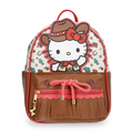 Hello Kitty Cowgirl Faux Leather Mini Backpack, 10.5", Brown
