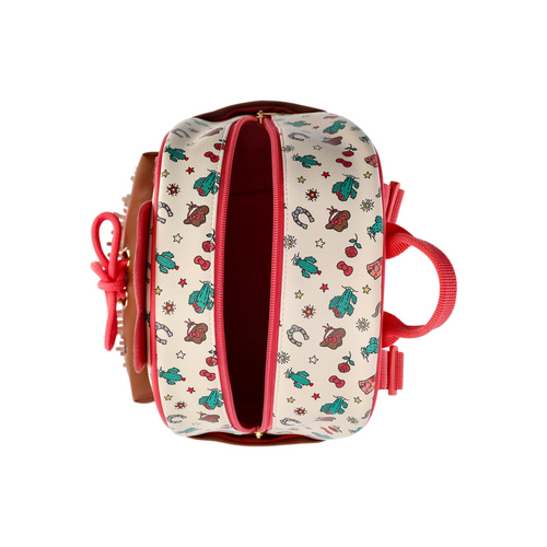 Hello Kitty Cowgirl Faux Leather Mini Backpack, 10.5", Brown
