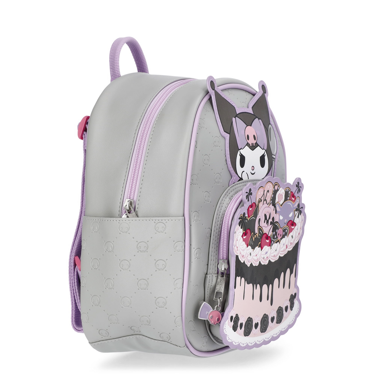 Kuromi Too Sweet Faux Leather Mini Backpack, 10.5", Purple