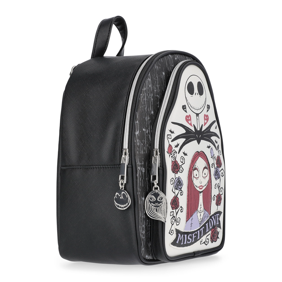 Disney Nightmare Before Christmas Misfit Love 10" Mini Backpack, Black