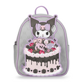 Kuromi Too Sweet Faux Leather Mini Backpack, 10.5", Purple