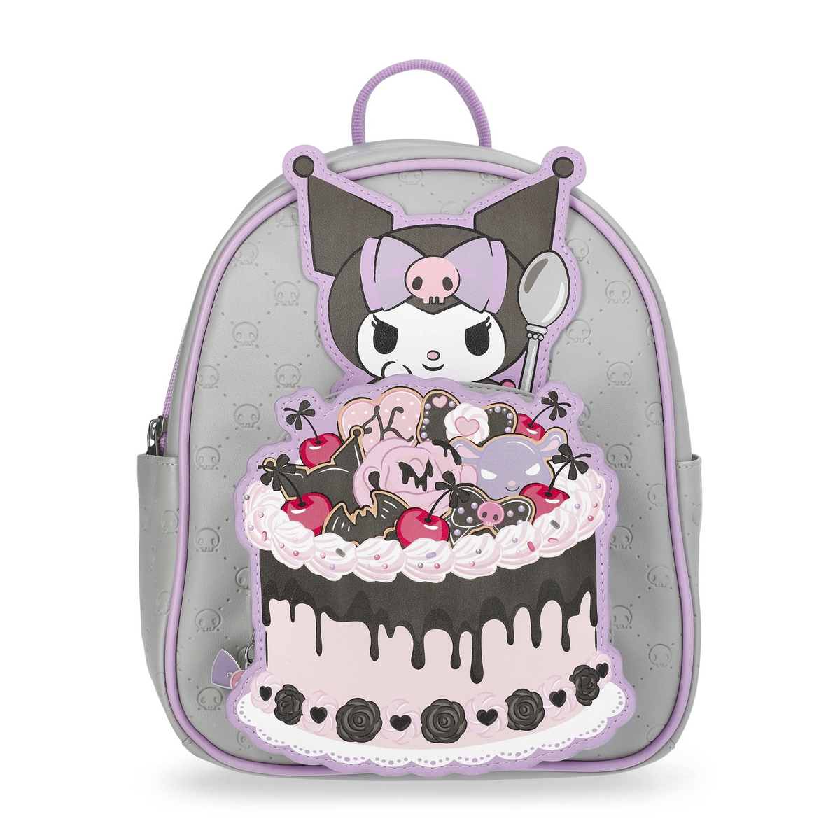 Kuromi Too Sweet Faux Leather Mini Backpack, 10.5", Purple